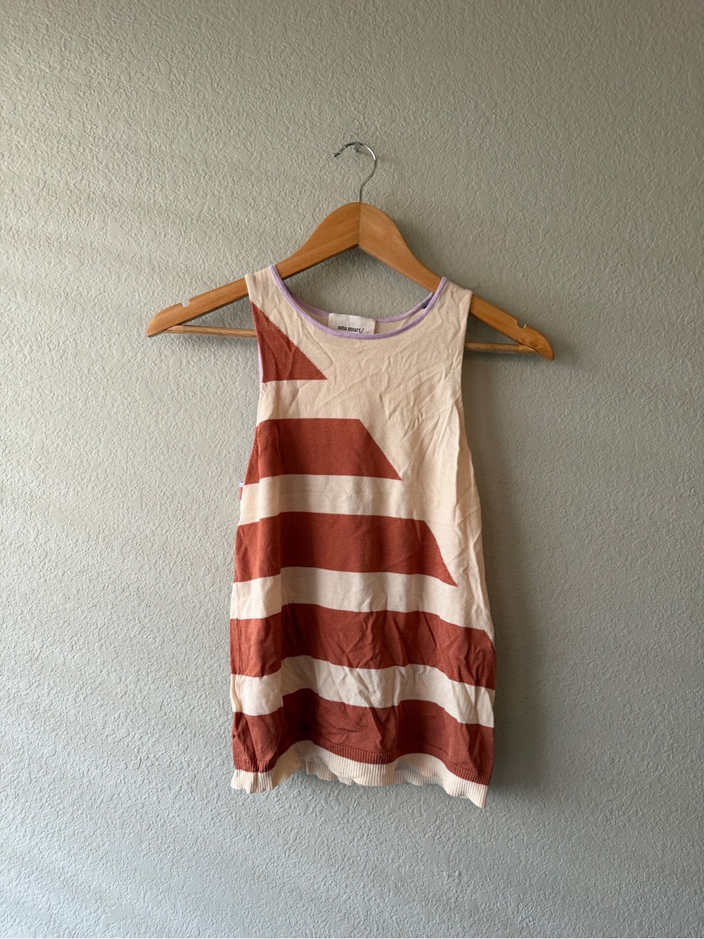 Anthropologie Sita Murt Striped Knit Top in Cream Size 38